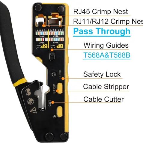 Kit de herramientas de engaste RJ45's photo #2