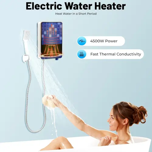 Calentador de agua eléctrico instantáneo de 4500 W's photo #3