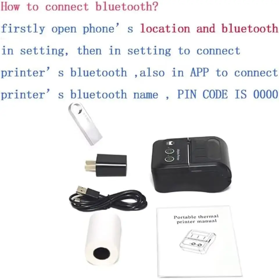 Impresora térmica Bluetooth (se dan con 10 rollo)'s photo #1